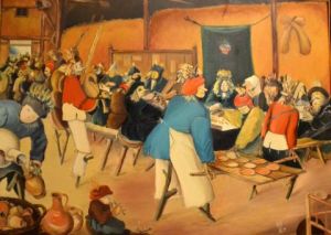 Voir le détail de cette oeuvre: Le repas des épouvantails (d'après Brueghel)
